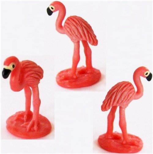 Tiny Toy Flamingo Trio