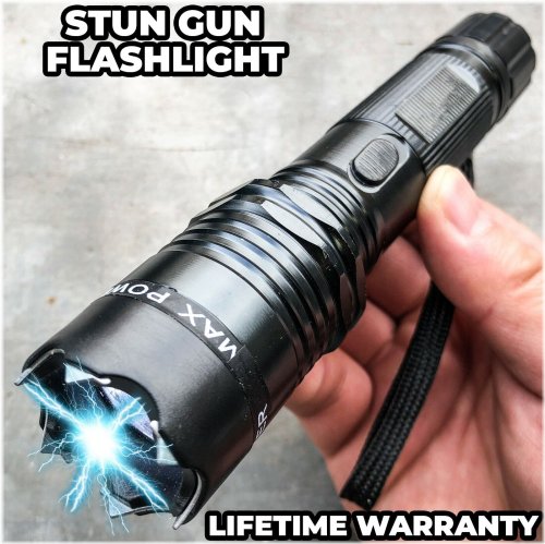 ShieldGuard Pro 599MV: Rechargeable LED Flashlight and Self Defense Tool for Public Safety