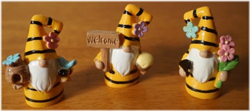 Bumblebee Gnome Trio for Charming Country Decor