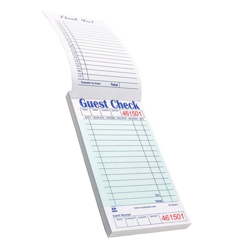 OrderPro Guest Check Pads - 20 Pack, 50 Checks per Pad