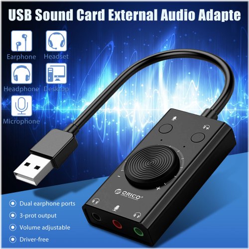 AudioLink 3.5mm USB Stereo Adapter for Headset and Mic