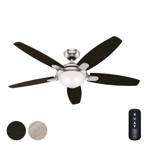 Brushed Nickel LED Ceiling Fan with Remote Control