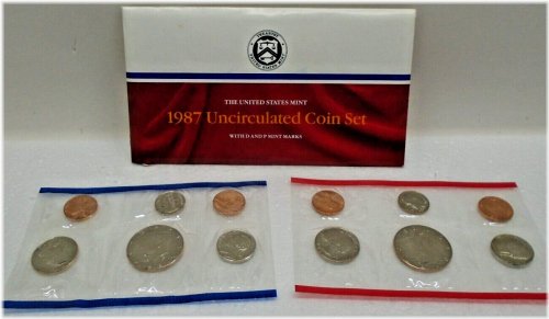 1987 D & P Uncirculated Coin Set