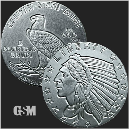 Silver Fractional Incuse Indian Round