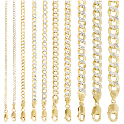 Golden Cuban Diamond-Cut Chain Set