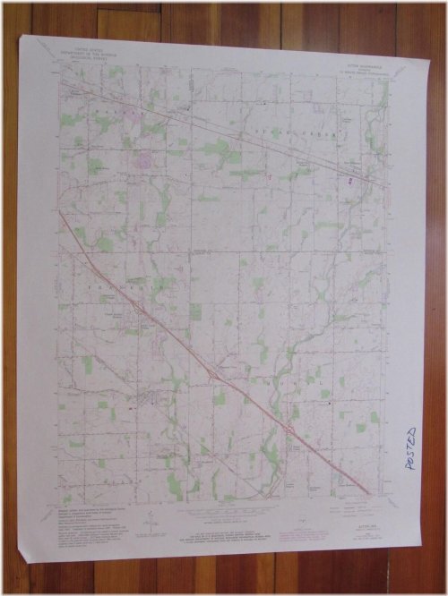 Indiana 1982 Vintage USGS Topo Map