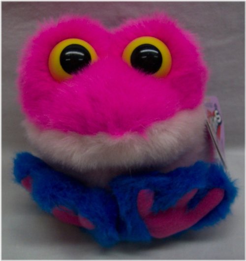 Candy the Bright Pink & Blue Frog Plush