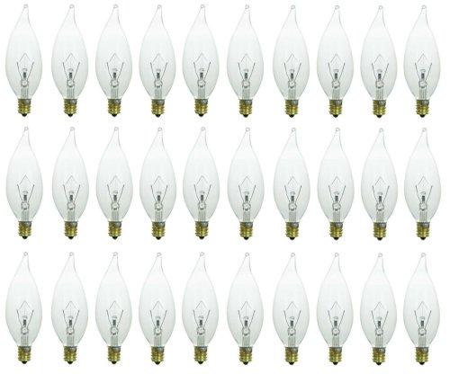 Flame Tip Chandelier Glow Bulbs