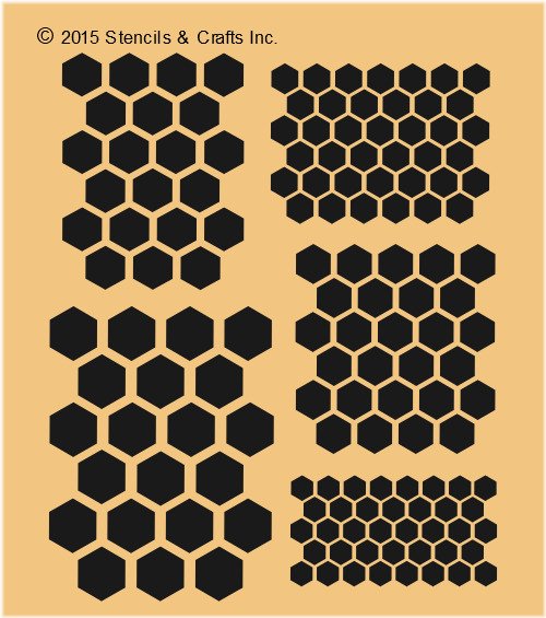 HiveCraft Hexagon Stencil Set