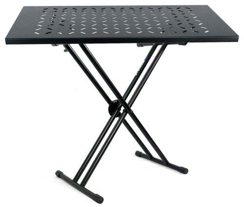 Double-X Keyboard Stand with Built-in DJ Table Shelf