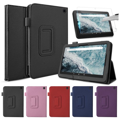 Fire Shield Leather Folio for 2022 Amazon Fire 7 Tablet