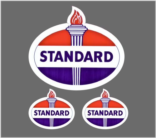 Heritage Gas & Oil Vinyl Decals - Set of 3 Vintage Standard Oil Co Stickers