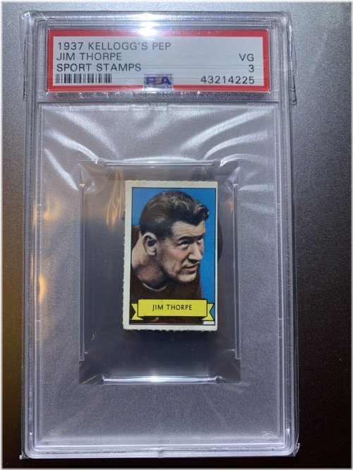 Legends of the Game Trading Card: Jim Thorpe 1937 Kellogg's Pep Panel PSA 3