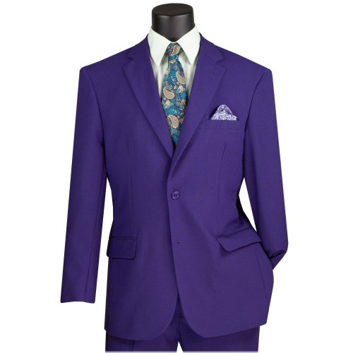 Elegant Purple Classic Fit Suit