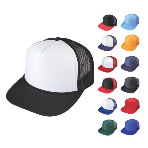 Flat Bill Mesh Trucker Caps