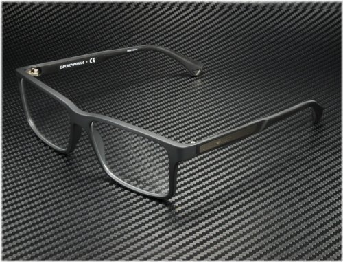 Sleek Black Rubber Eyeglasses by Emporio Armani