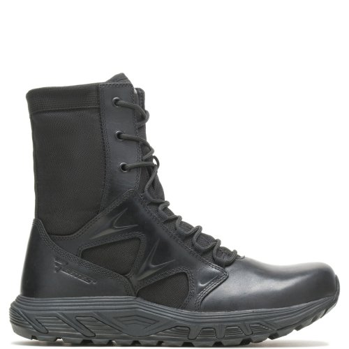 Rush Tall Zip Leather Lace Up Tactical Boots