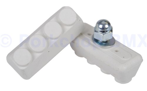 White Freestyle Brake Pads