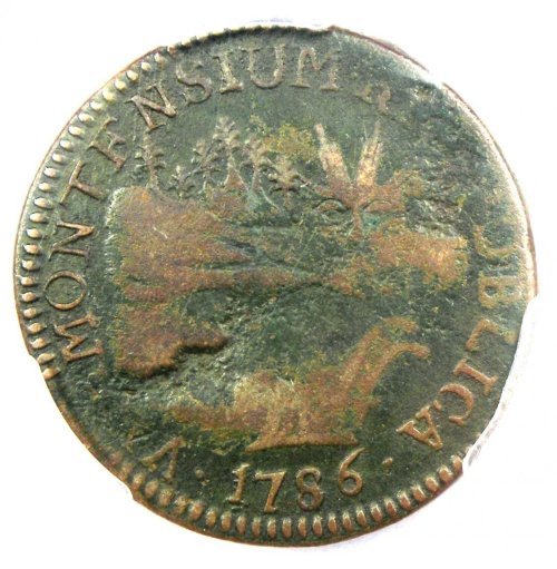 Vermontensium Copper Coin - PCGS VF Details - 1786 Rare Edition