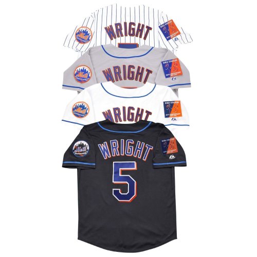 David Wright 2004 Mets Shea 40th Patch Men's Jersey