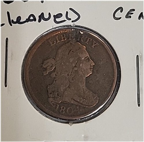 Antique 1804 Draped Bust Half Cent