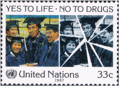 Anti-Drugs Campaign 1987 United Nations Stamp