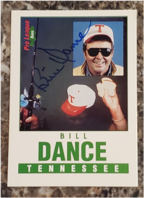 Tennessee Bass Autograph: Bill Dance 92' Pro League Card