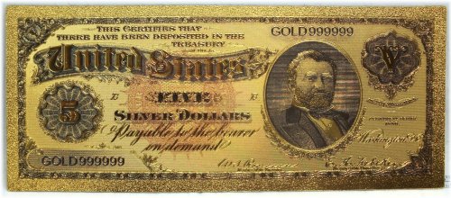 Morgan Back Gold Foil Note Bill