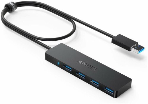 Ultra-Slim 4-Port USB 3.0 Hub with Extended Cable for Mac Pro and HDD