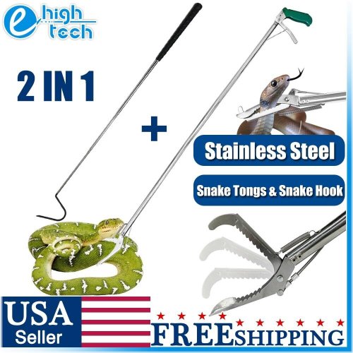 FlexiGrip Pro Reptile Handler - 47" Heavy Duty Wide Jaw Snake Tongs