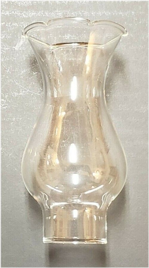 Clear Crimp Top Miniature Glass Lamp Chimney