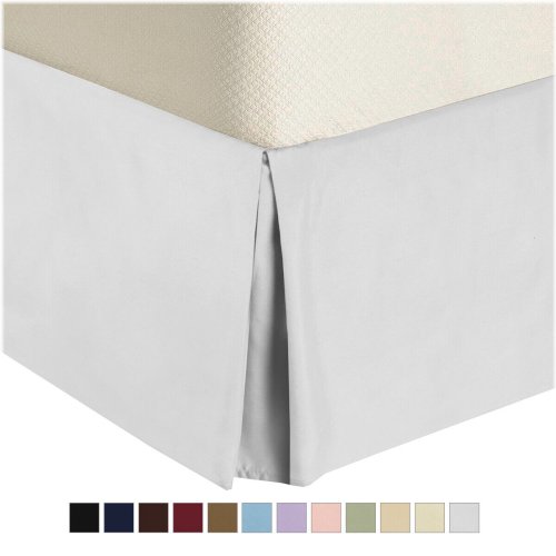 Pleated Brushed Microfiber Bedskirt with Split Corners