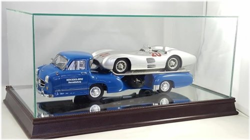 Retro Charm Glass and Wood Showcase