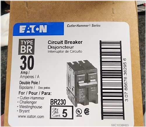 EATON Cutler-Hammer BR230 Circuit Breaker Set