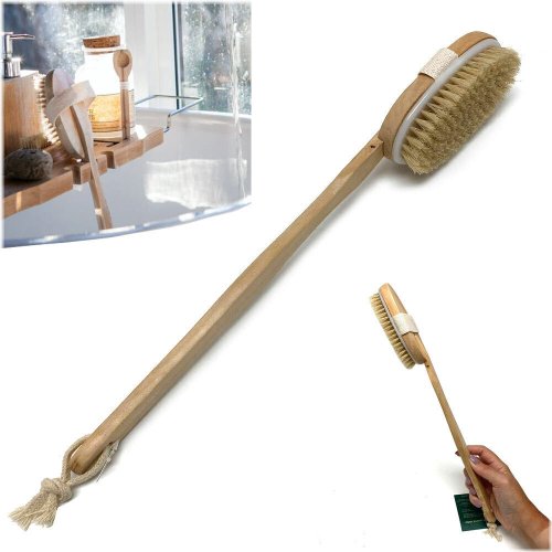 Spa-grade Wooden Bristle Body Scrubber