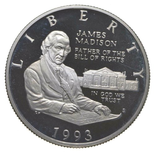 Madison's Bill of Rights Commemorative Half Dollar (1993 Proof)