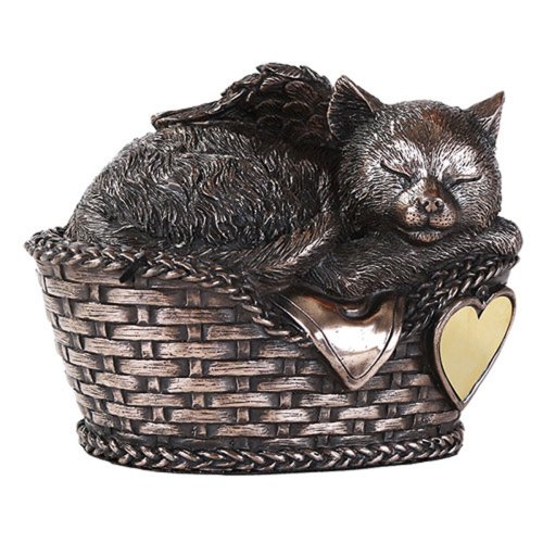 Sleeping Angel Cat Memorial Urn