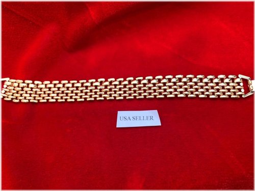 Golden Panther Mesh Bracelet