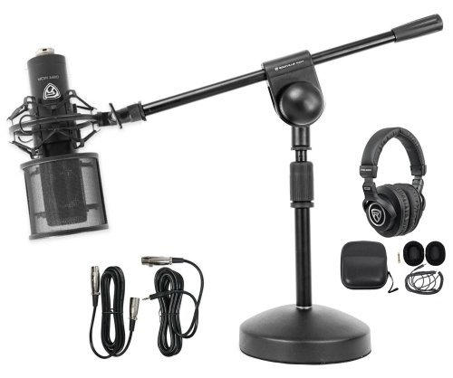 StreamPro Audio Bundle: Microphone, Headphones, and Stand for Gamers