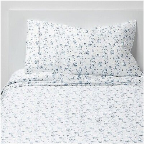 Blue Floral Performance Sheet Set