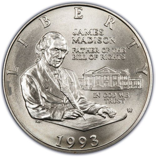 Madison's Bill of Rights Silver Half Dollar