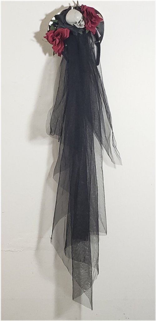 Gothic Bride Floral Veil Headband