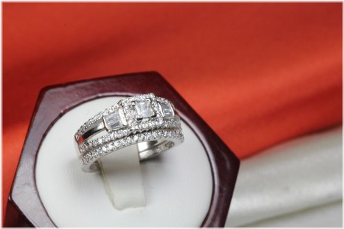 Eternal Elegance Silver CZ Ring Set