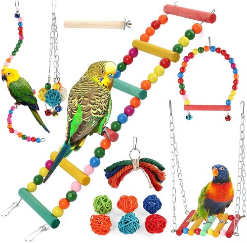 Flying Fun Pack: 15 Playful Toys for Your Feathered Friends