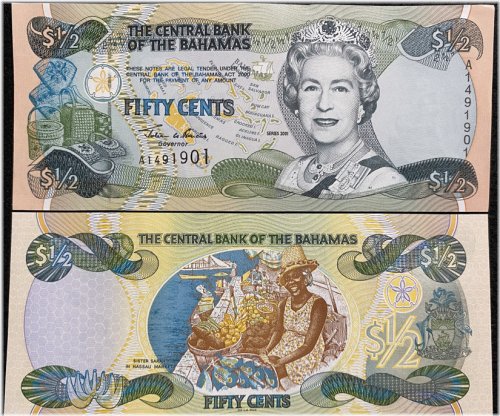 Bahamian Half Dollar Banknote - 2001 Edition