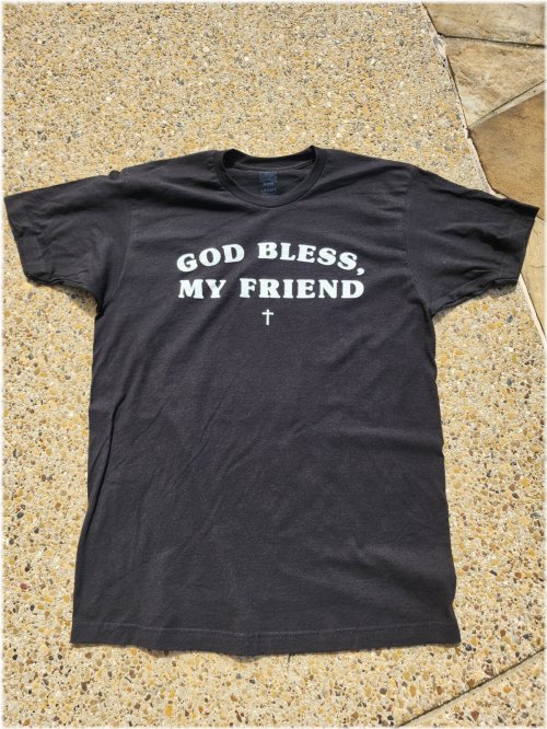 Blessed Friend" Black Short Sleeve T-Shirt