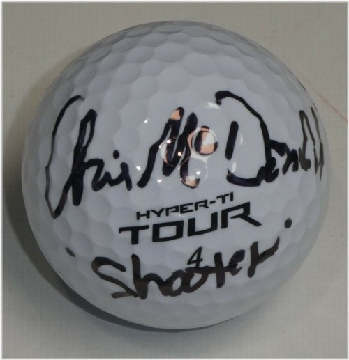 Shooter McGavin Golf Ball Autographed by Christopher McDonald with PSA/DNA COA