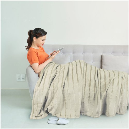 Cozy Striped Cashmere Throw