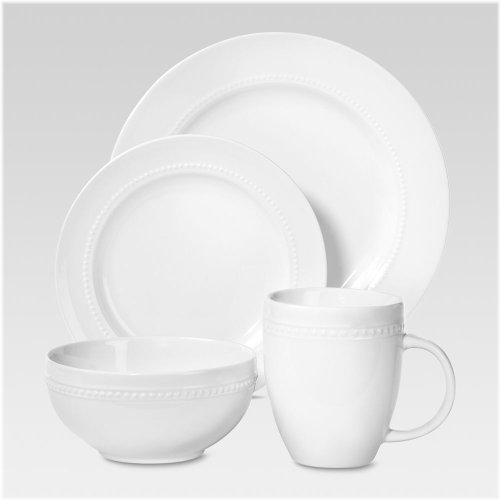 Elegant Beaded Rim Dinnerware Set