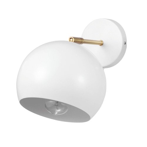 Molly Matte White and Matte Brass Wall Sconce